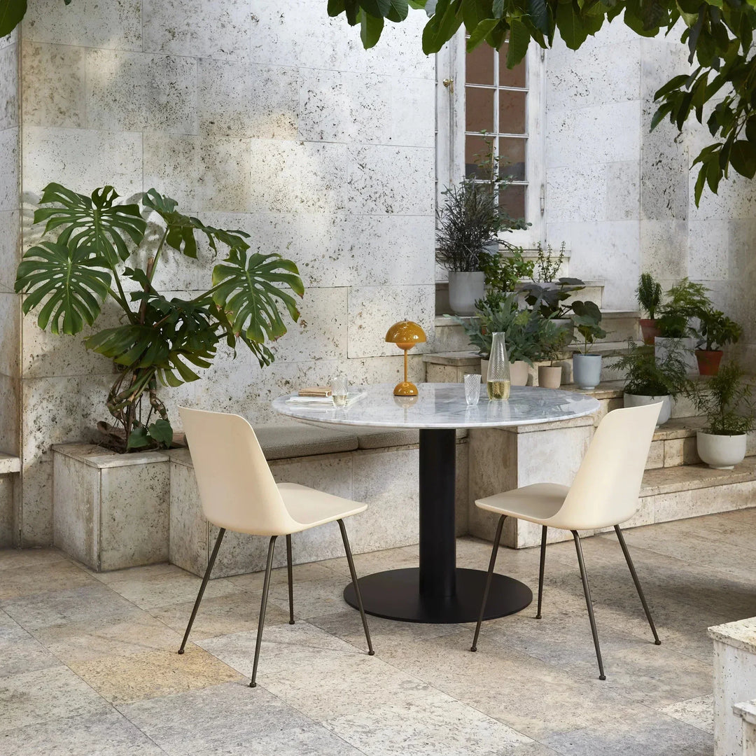 Table Lamp with Rechargeable Battery and White Dome