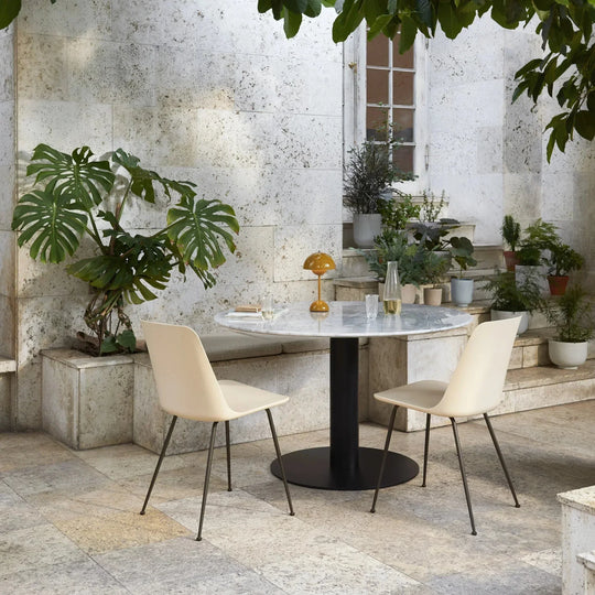 Table Lamp with Rechargeable Battery and White Dome