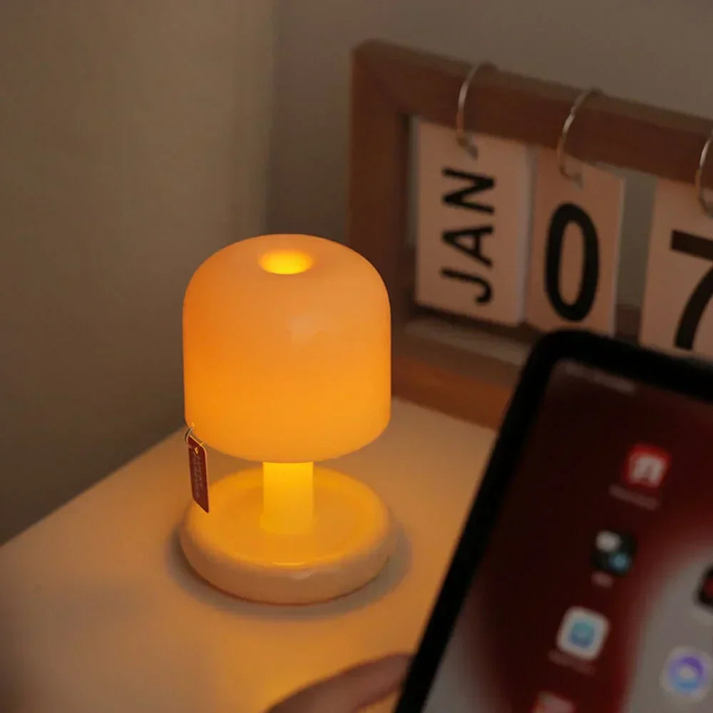 Table Lamp with Soft Glow and USB Rechargeable
