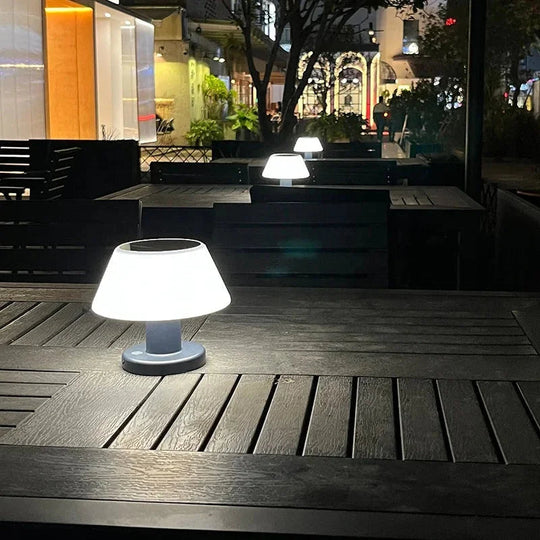 Table Lamp with Solar Power and LED Bulbs