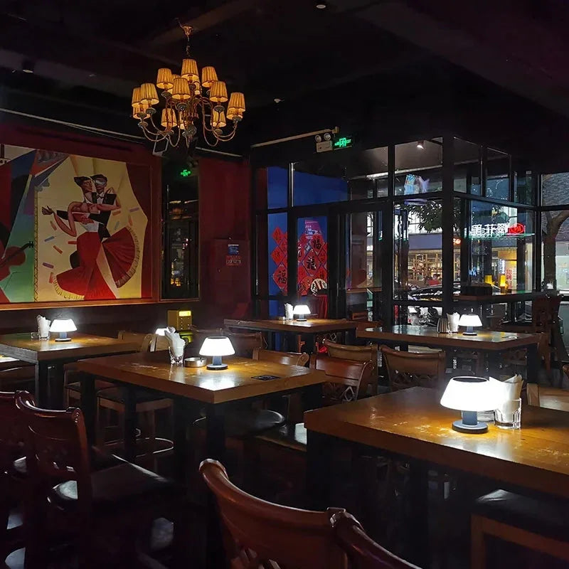 Table Lamp with Solar Power and LED Bulbs