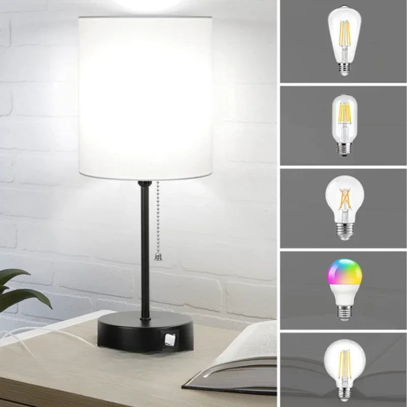 Table Lamp with USB Ports and Modern Design