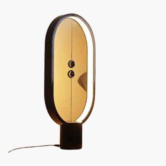 Table Lamp with Wooden Base and LED Light