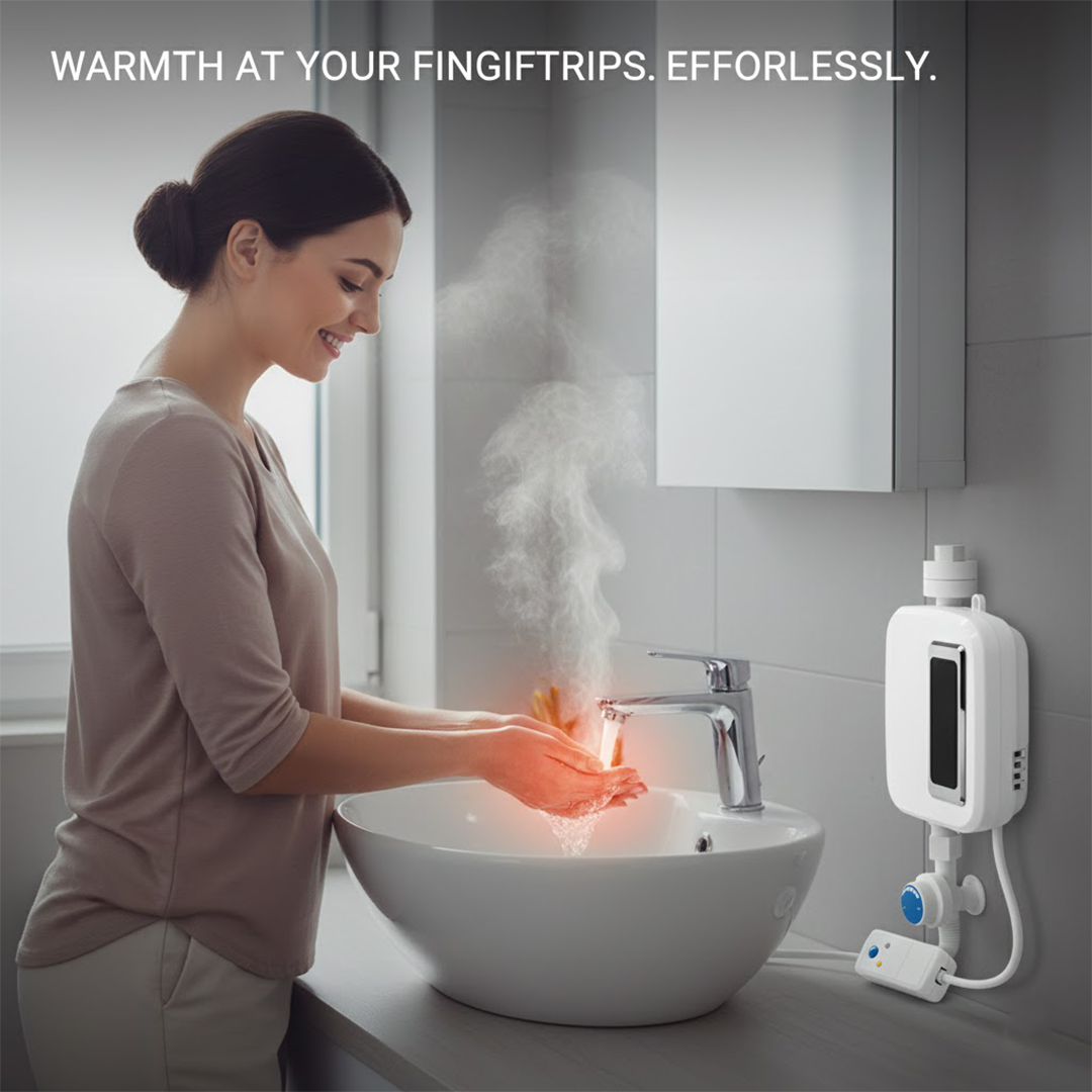 Tankless Electric Water Heater with Temperature Control and Energy Efficiency