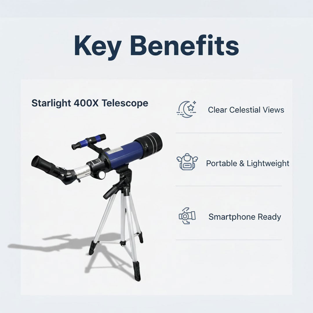 Telescope with 200X Magnification and Easy Setup