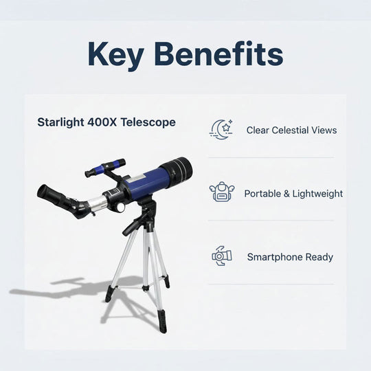 Telescope with 200X Magnification and Easy Setup