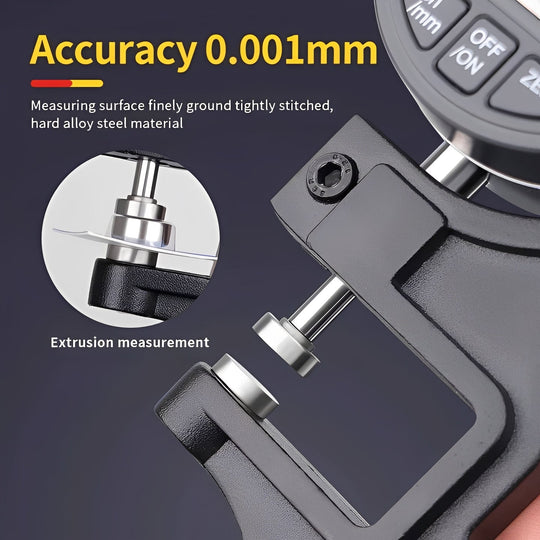 Thickness Gauge with Digital Display and Handheld Design