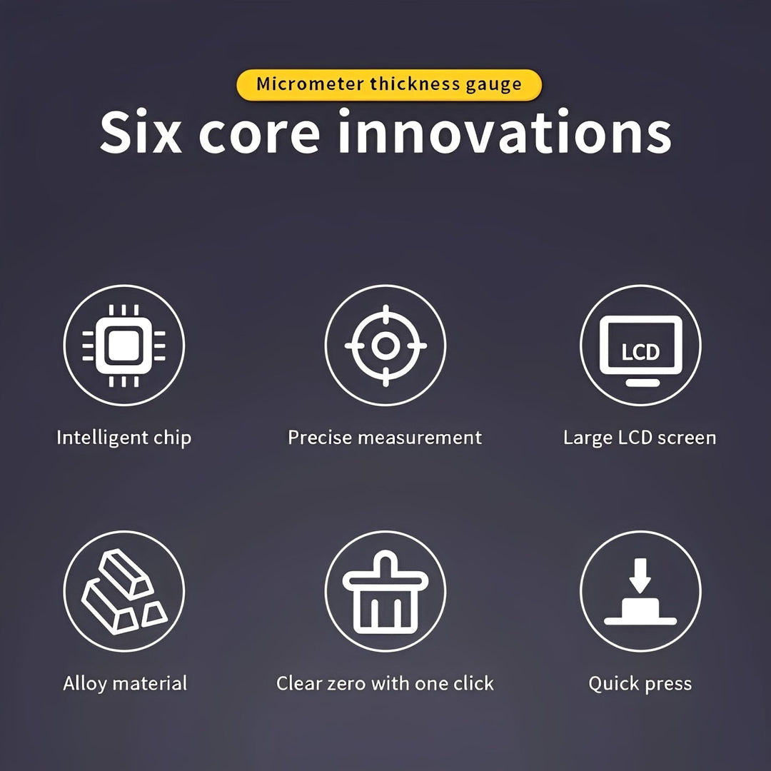 Thickness Gauge with Digital Display and Handheld Design