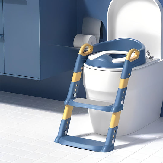 Toddler Potty Trainer with Foldable Design and Step Ladder