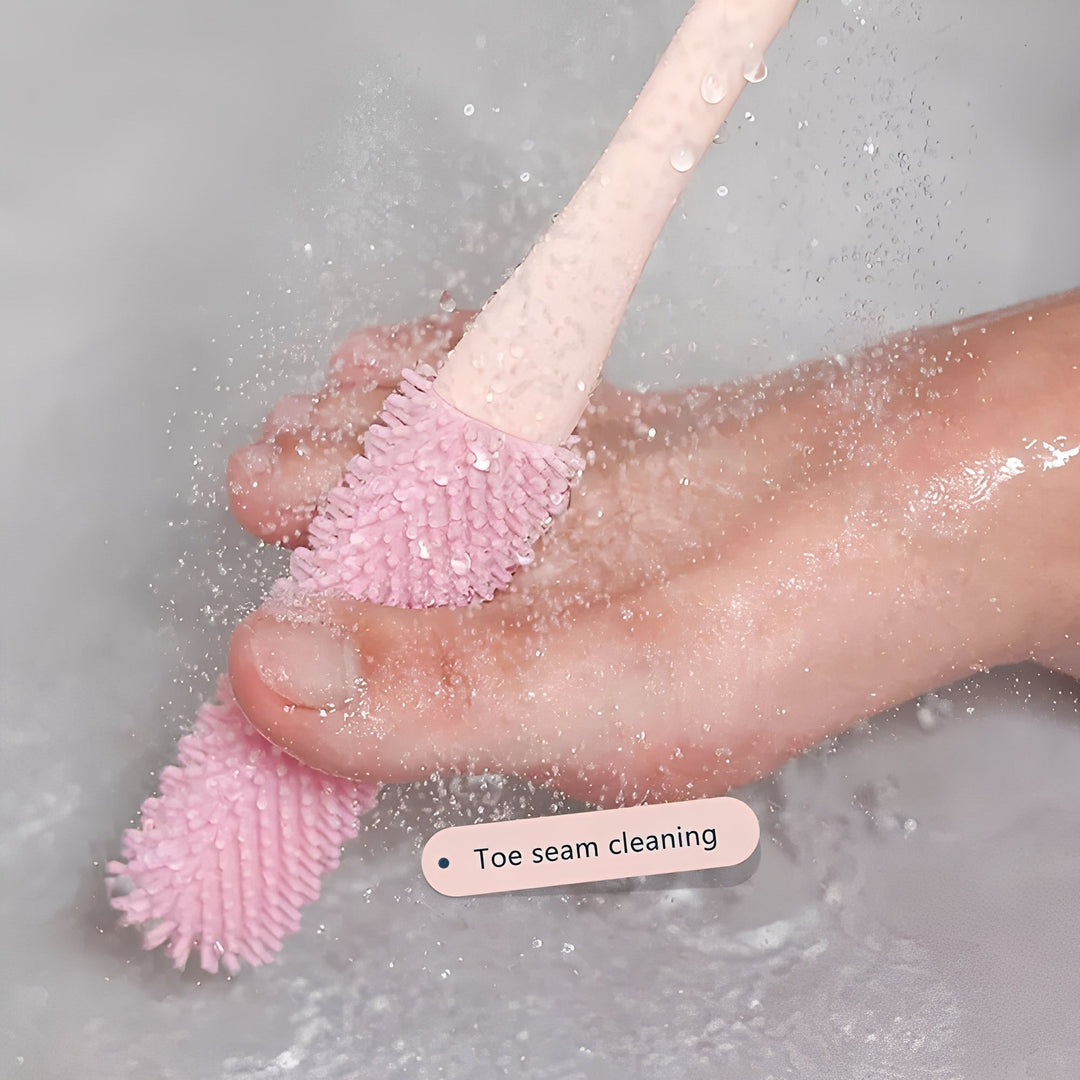 Toe Gap Brush with Ergonomic Handle and Dual Design