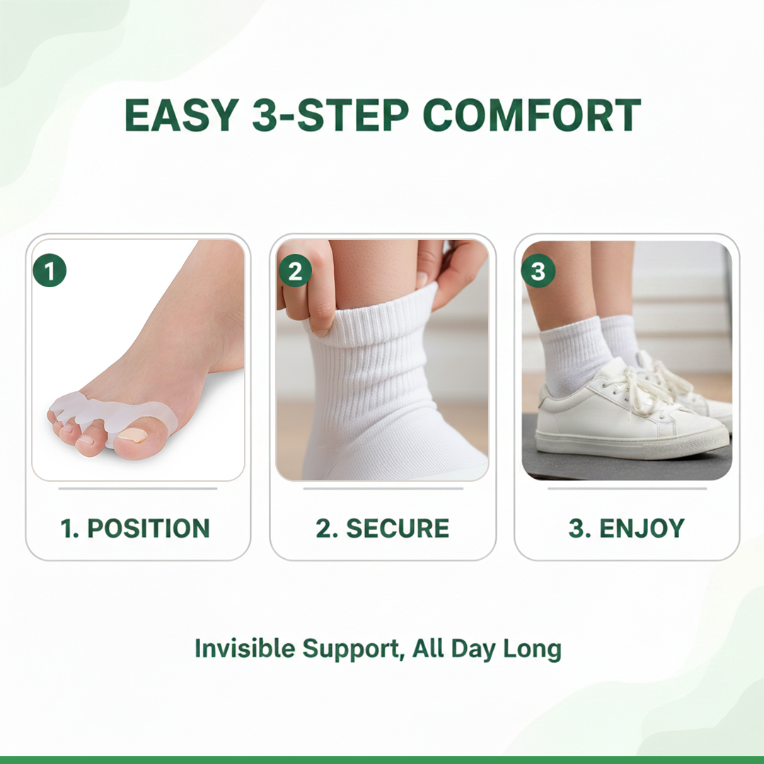 Toe Splint with Silicone Support and Alignment Aid
