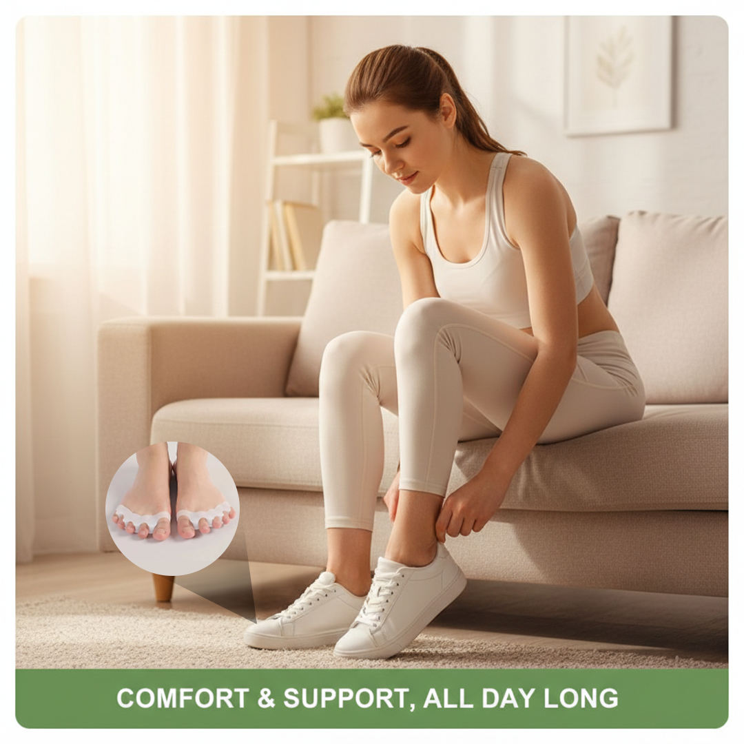 Toe Splint with Silicone Support and Alignment Aid