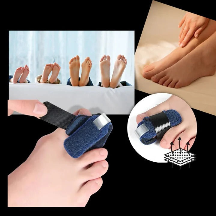 Toe Support with Breathable Material and Positioning Aid