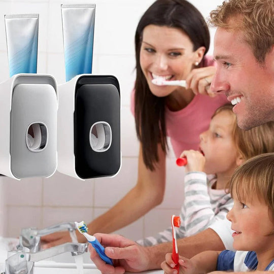 Toothpaste Dispenser with Wall Mount and Adhesive Installation