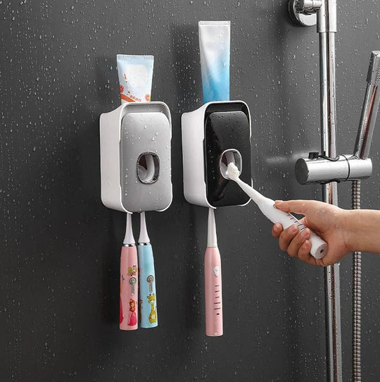 Toothpaste Dispenser with Wall Mount and Adhesive Installation