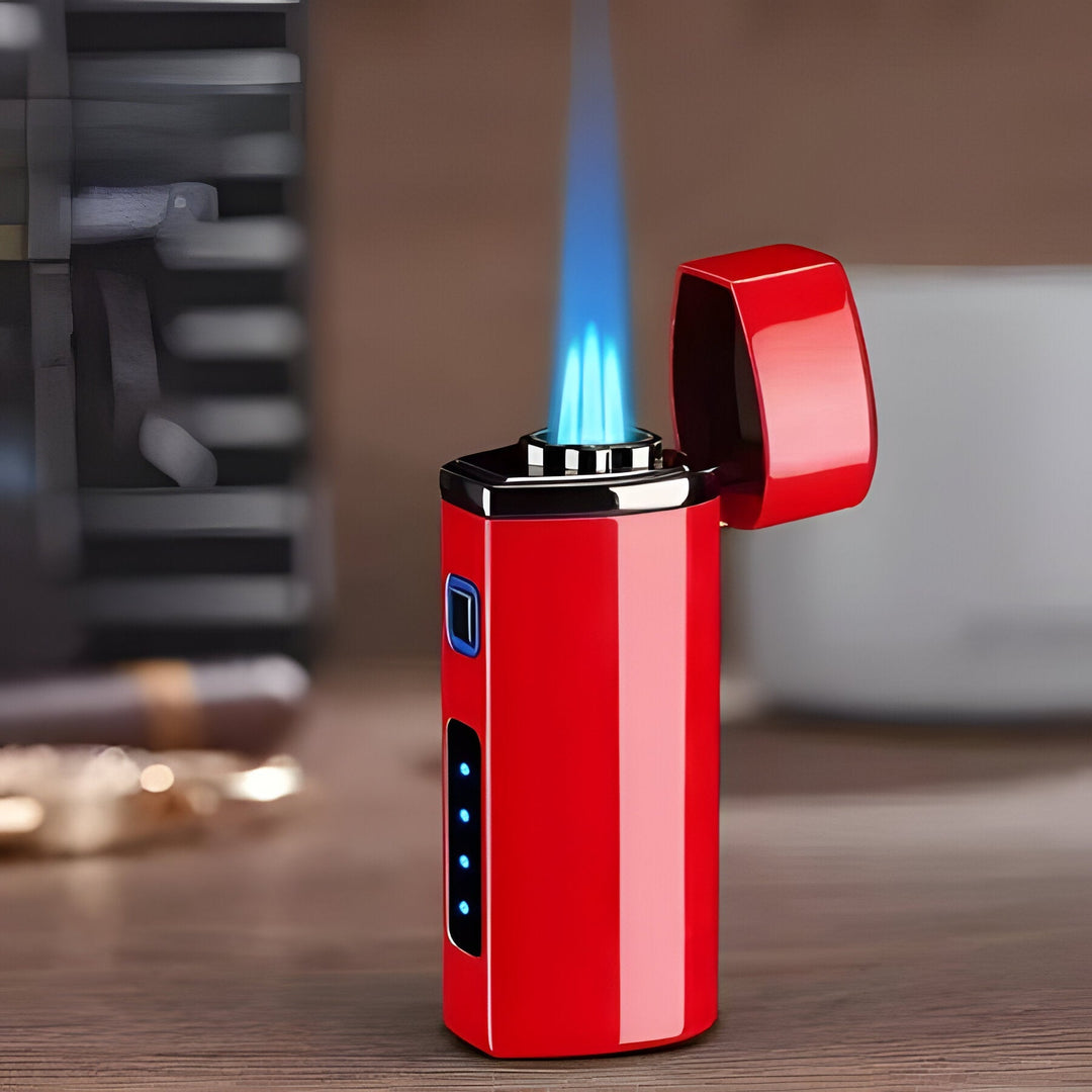 Torch Lighter with Triple Flame and Touch Ignition