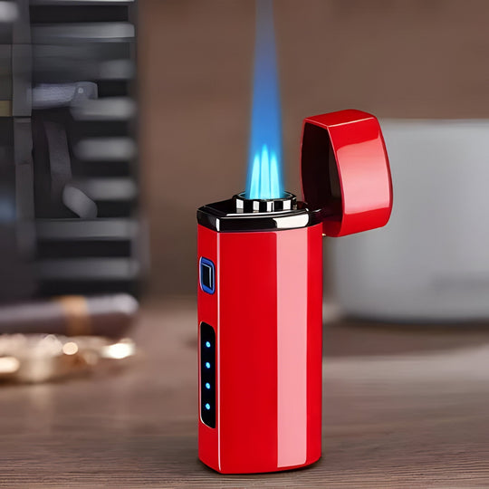 Torch Lighter with Triple Flame and Touch Ignition
