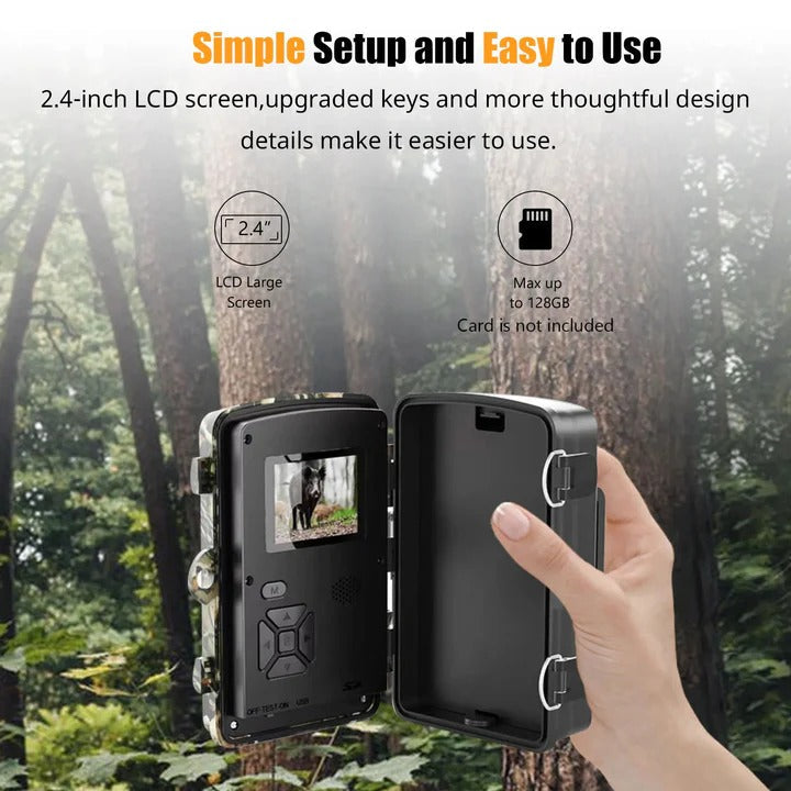 Trail Camera with 1080P Resolution and Night Vision