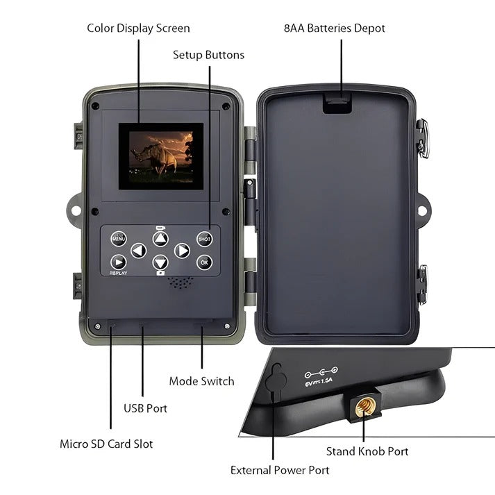 Trail Camera with Motion Sensor and Night Vision