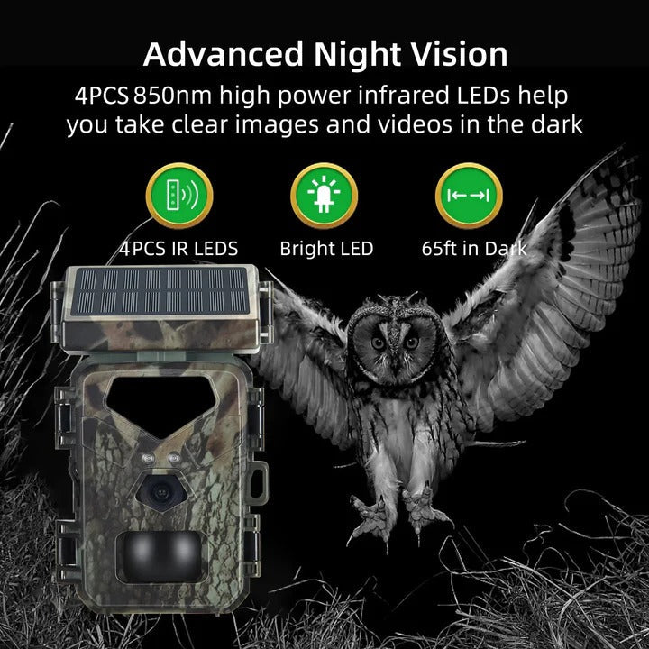 Trail Camera with Solar Power and 20MP Photos