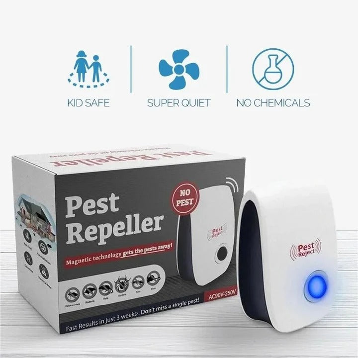 Ultrasonic Pest Repeller with Plug-In Design and Fly Deterrent