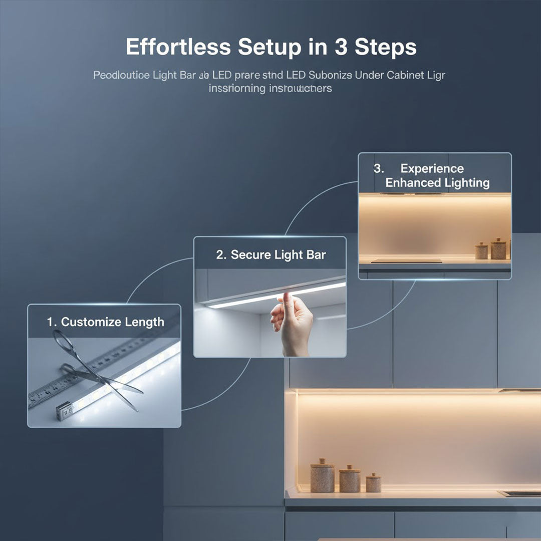 Under Cabinet Lighting with Ultra Thin Design and Adjustable Length