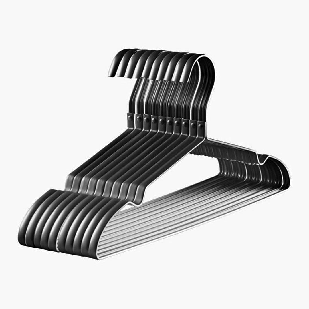 Anti-Slip Clothes Hangers - Velvet Coating - Gold and Silver Finish