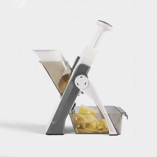 Vegetable Slicer with Interchangeable Blades and Safety Design