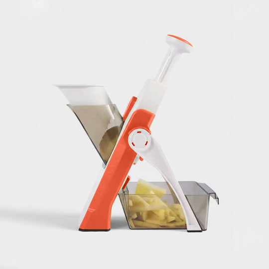 Vegetable Slicer with Interchangeable Blades and Safety Design