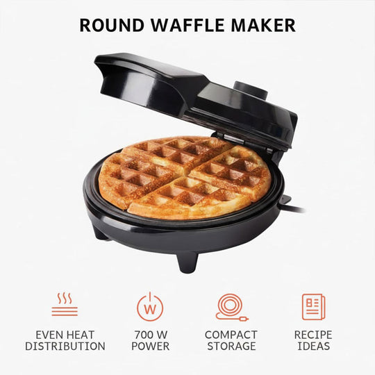 Waffle Maker with Adjustable Temperature and Deep Fill Plates