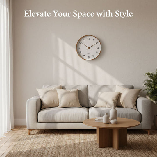 Wall Clock with Minimalist Design and Silent Movement