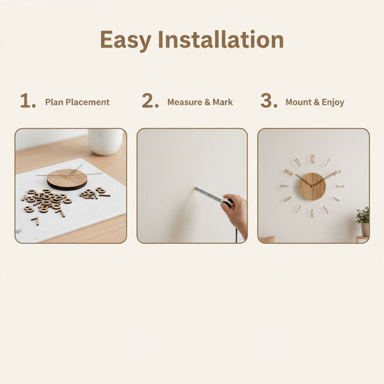 Wall Clock with Minimalist Design and Silent Movement