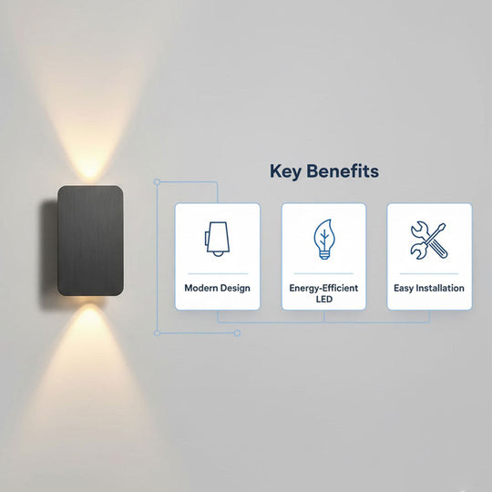 Wall Lamp with Modern Design and Rectangular Shape