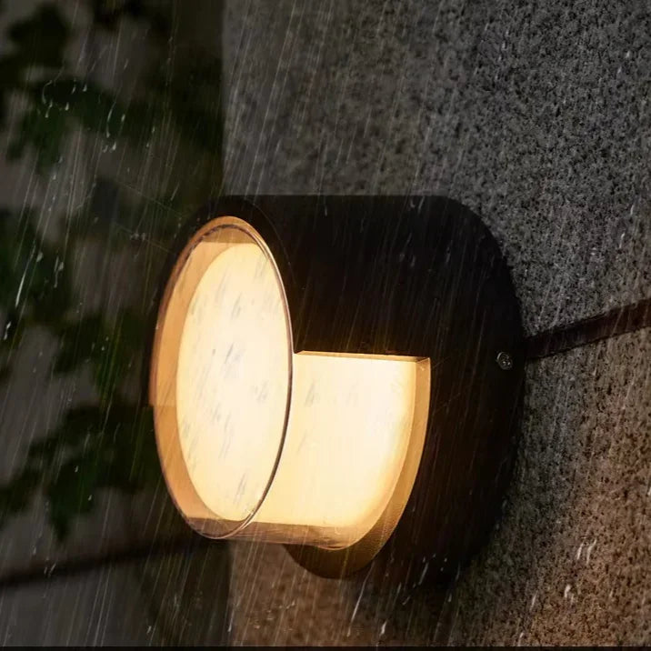 Wall Lamp with Motion Sensor and Outdoor Finish