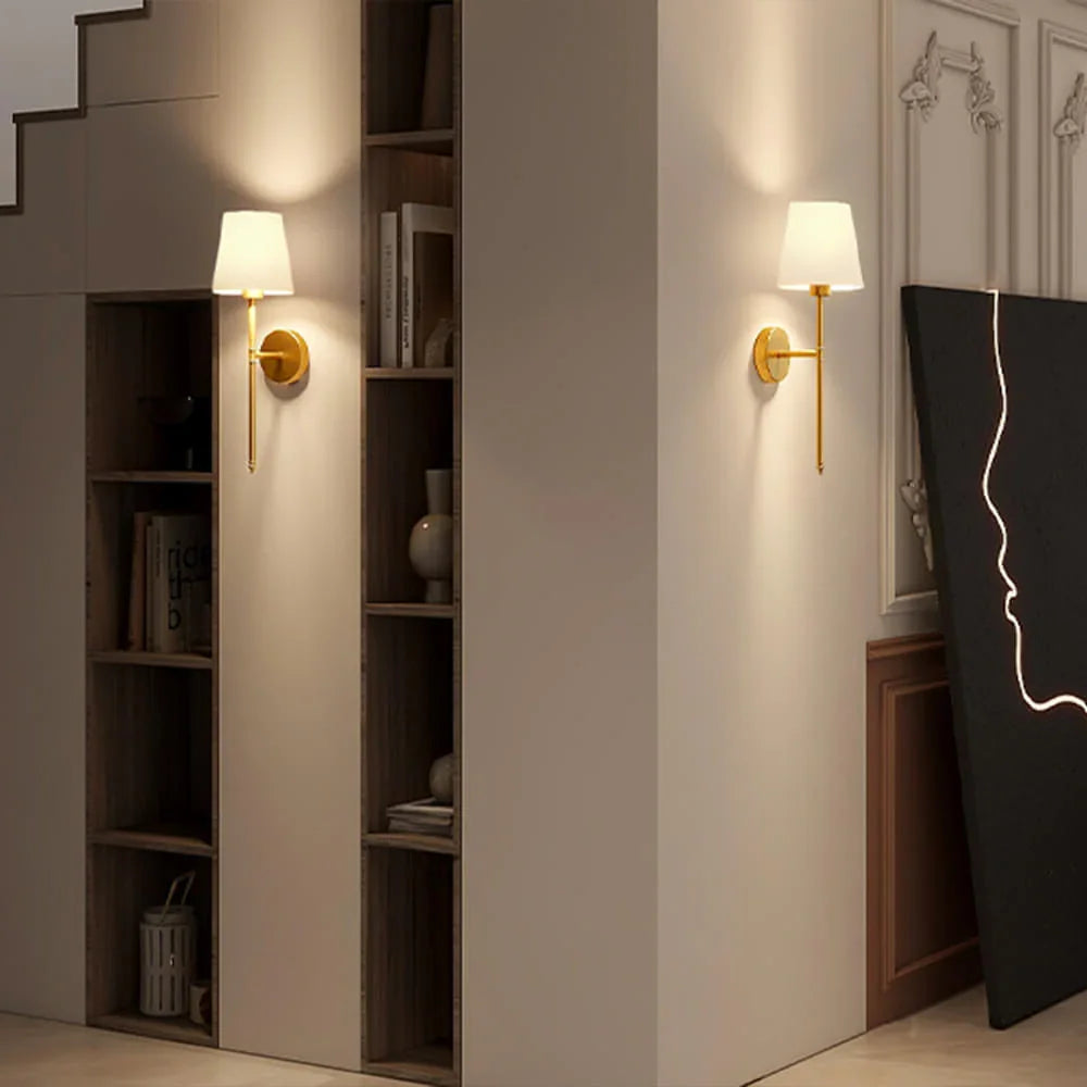 Wall Light with Wireless Design and Vintage Style