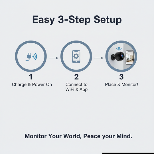Wireless Backup Camera with Motion Sensor and Magnetic Mount