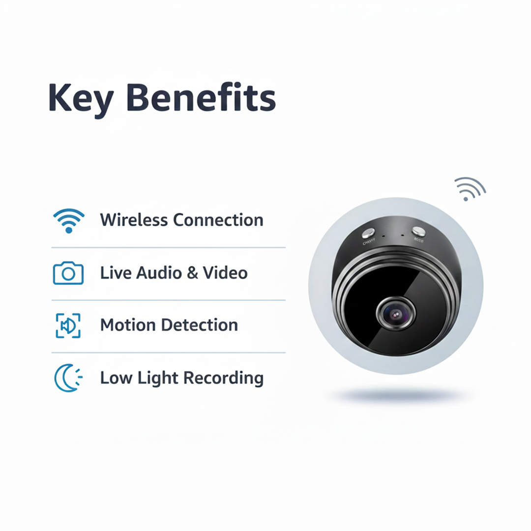 Wireless Backup Camera with Motion Sensor and Magnetic Mount