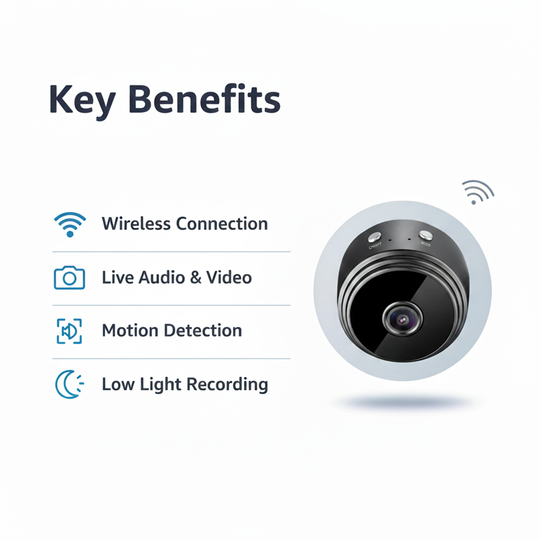 Wireless Backup Camera with Motion Sensor and Magnetic Mount