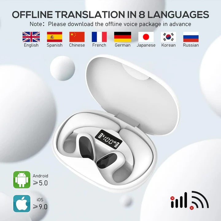 Wireless Earbuds with Real-Time Translation and Noise Cancellation